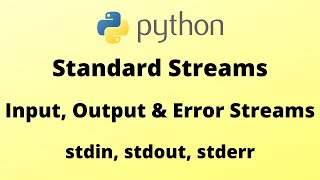 Python Standard Streams  CLASS 12 XII Computer Science CBSE [upl. by Regni]