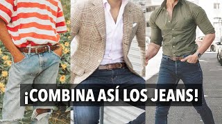 5 COMBINACIONES de JEANS según el CÓDIGO de vestimenta [upl. by Minardi140]