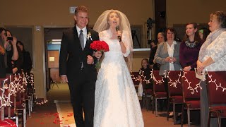 Bride surprises groom by singing down the aisle  Groom WEEPS  One of the first singing brides [upl. by Nivle]