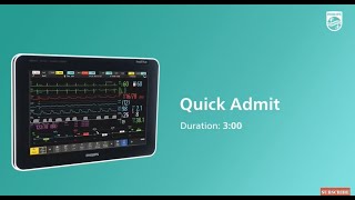 Admit a patient at the IntelliVue bedside monitor using Quick Admit [upl. by Yzus487]