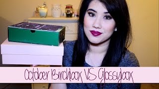 GLOSSYBOX VS BIRCHBOX UK  October 2016 [upl. by Artur608]