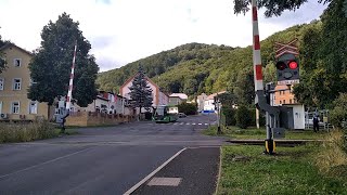 Železniční přejezd Telnice 1382023  Czech railroad crossing [upl. by Mossberg570]