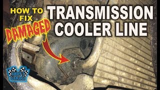 How To Fix Damaged Transmission Cooler Line Andy’s Garage Episode  62 [upl. by Warton]