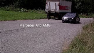 Mercedes A45 AMG vs C63 AMG SOUND Comparisson [upl. by Irrak]