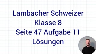 Ursprungsgerade mit Punkt P berechnen  Lambacher Schweizer Mathe 8 NRW G9 Seite 47 Aufgabe 11 [upl. by Orsini]