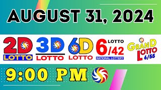 Lotto Result August 31 2024 ⚡ Full LIST of PCSO Result [upl. by Imaj834]