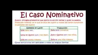 Casos Gramaticales Nominativo [upl. by Ardnohsal]