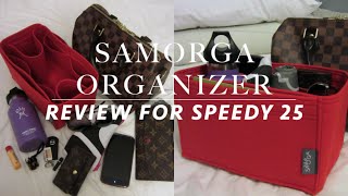 Samorga Organizer for Louis Vuitton Speedy 25 amp Petit Noe NM  FashionablyAmy [upl. by Galliett]