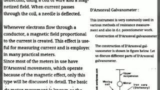 DArsonval Galvanometer BY MR A VISHWANATH [upl. by Rehpotsirk]