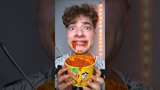 Extreme Spicy Ramen ASMR 🧀🥵 [upl. by Soigroeg]