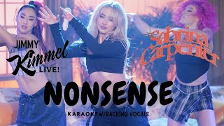 Sabrina Carpenter  Nonsense Live Karaoke StudioFrom Jimmy Kimmel 2023 [upl. by Bremen]