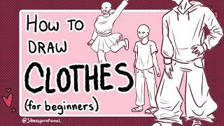 How To Draw Basic Clothes including FoldsSkirtHoodie [upl. by Yanttirb]