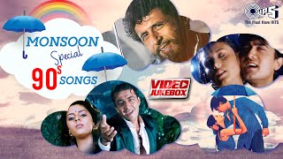 90s Monsoon Love Hits  Bollywood Monsoon Special Video Jukebox  Baarish 90s Songs  Barsaat Song [upl. by Arianne103]