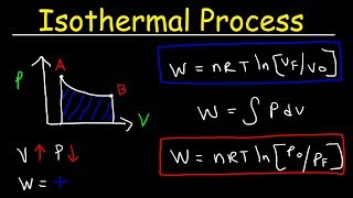 Isothermal process Thermodynamics  Work Heat amp Internal Energy PV Diagrams [upl. by Gresham291]