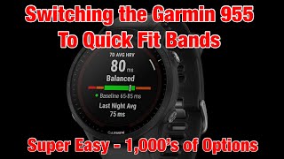 Switching The Garmin 955 Band to Quick Fit Review  Opens Up 1000’s of Cheap Band Options [upl. by Natye]