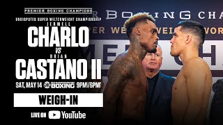 OFFICIAL WEIGHIN Jermell Charlo vs Brian Castano 2  CharloCastano2 [upl. by Cressler]