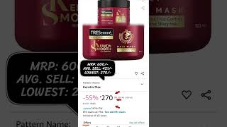 TRESemme Keratin Smooth Hair Mask with Argon Oil haircare haircaretips haircareroutine vidhu25 [upl. by Carla]