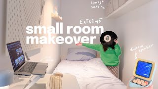 EXTREME small room makeover 🪴 standing desk storage organization amp tips [upl. by Glavin377]