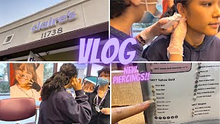 VLOG  GETTING NEW EAR PIERCINGS [upl. by Us]