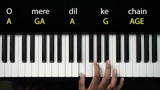 5 Mere Dil Ke chain PianoKeyboard Tutorial  Ankush Harmukh Pianobajao [upl. by Akelahs]