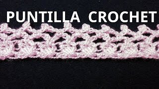 PUNTILLA en tejido crochet o ganchillo n° 27 tutorial paso a paso Moda a Crochet [upl. by Sualohcin]