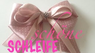 SCHLEIFE aus BÄNDERN TUTORIAL Annas Perlen [upl. by Amihsat496]