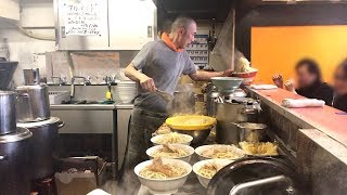 神回【ラーメン二郎の貴重映像】全増しが出来るまで一部始終を大公開！【ラーメン二郎 ひばりヶ丘店】ramen [upl. by Ifok702]