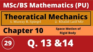 29 Q13 and 14 ellipsoid of inertia Mechanics by Murray Spiegel [upl. by Finella]