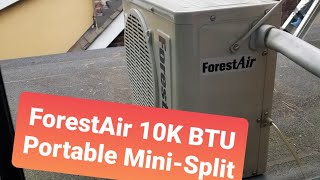 ForestAir Portable 10K BTU Mini Split Air Conditioner  F00310KR BG  DIYer demo [upl. by Line]