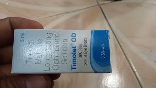 Timolet OD Bkc Free Eye Drops  Timolol Meleate Ophthalmic Solution  Timolet OD Eye Drops Hindi [upl. by Rufford]