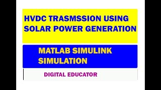 Simulation of HVDC Transmission System in Matlab Simulink [upl. by German]