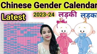 202324 Latest Chinese Baby Gender Prediction Calendar  Boy or Girl  Symptoms of baby boy [upl. by Ecnerolf]