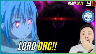 RIMURU VS LORD ORC React Tensei Shitara Slime Datta Ken Ep 14 Temproada 1 [upl. by Inglis]