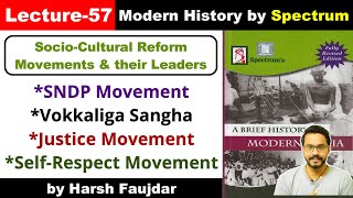 H57 SNDP Movement SelfRespect Movement Justice Movement Vokkaliga Sang Spectrum Modern History [upl. by Llenad]