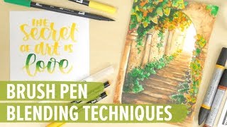 Brush Pen Blending Techniques [upl. by Oranneg]