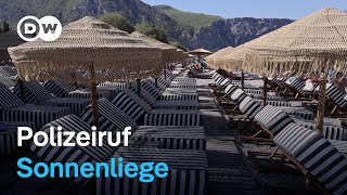 Griechenlands Kampf gegen die Strandliegenmafia  Fokus Europa [upl. by Nrubliw850]