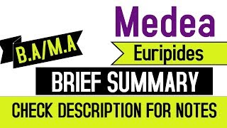 Medea by Euripides Brief Summary Hindi Explanation [upl. by Jenilee927]