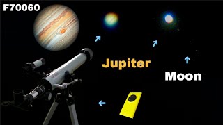 Jupiter Using F70060 Cheap Astronomical Telescope  Nokia Lumia 1020 [upl. by Femi]