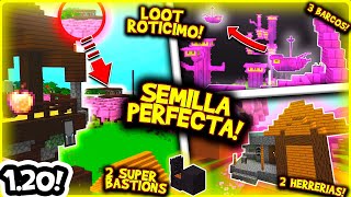 🔥la MEJOR SEMILLA de MINECRAFT 120 BEDROCK actualización minecraft 120 121 pe [upl. by Aihcela785]