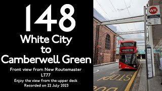 【London Bus 2023】148 White City to Camberwell GreenFront ViewLondon BusFull Route Visial [upl. by Mervin228]