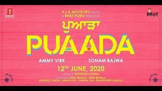 PUAADA  Ammy Virk  Sonam Bajwa  Release Date  Poster  New Punjabi Movie [upl. by Aseela]