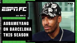 PierreEmerick Aubameyang Interview Reuniting with Lewandowski at Barcelona  ESPN FC [upl. by Esilana]