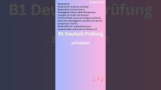 B1 Deutsch Pruefung schreiben was Musik für Sie bedeutet [upl. by Bozovich333]