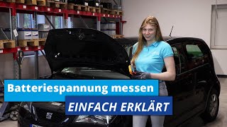 Autobatterie messen  Multimeter richtig benutzen  Tutorial [upl. by Eniad174]