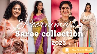 Poornima’s Saree Collection 2023 😍 [upl. by Gustavus985]