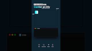 Center An Div Using Flex amp Grid coading shorts shortsfeed shortvideo short htmlcssjavascript [upl. by Anomar191]