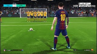 PES 2018  Barcelona vs Atletico Madrid  Messi Free Kick Goal  Gameplay PC [upl. by Bodi]