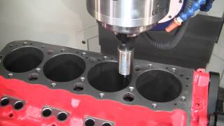 Combo 5axis CNC Cylinder Head amp Block Machining center The CENTROID A560 PortBlock [upl. by Zat]