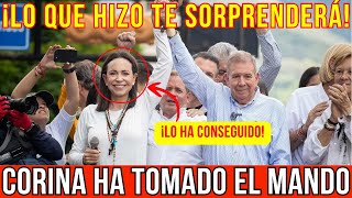 🔴 ¡CORINA SE MANIFIESTA No creerás lo que acaba de suceder con Edmundo en la marcha por Venezuela [upl. by Cahra]