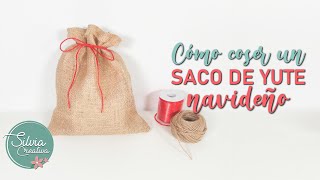 Cómo coser un SACO DE YUTE navideño  regalos carbón chuches [upl. by Onit]